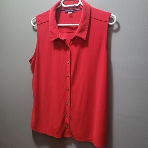Tommy Hilfiger Red Sleeveless Top XL